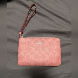 Coach Corner Zip Wristlet